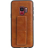 Grip Stand Backcover rigido per Samsung Galaxy S9 Brown