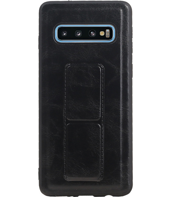 Grip Stand Hardcover Backcover pour Samsung Galaxy S10 Bleu