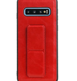 Grip Stand Hardcase Backcover for Samsung Galaxy S10 Red