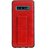 Grip Stand Hardcover Backcover pour Samsung Galaxy S10 Rouge