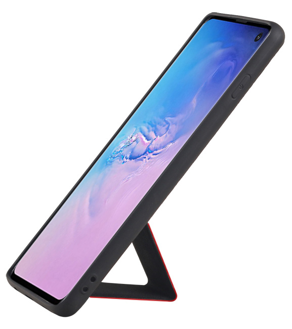 Grip Stand Hardcase Backcover for Samsung Galaxy S10 Red