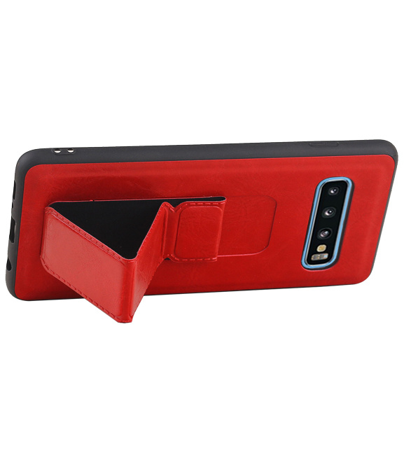 Grip Stand Hardcase Backcover for Samsung Galaxy S10 Red