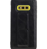 Grip Stand Hardcase Backcover para Samsung Galaxy S10E negro