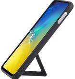 Grip Stand Hardcase Backcover voor Samsung Galaxy S10E Zwart