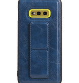 Grip Stand Hardcase Bagcover til Samsung Galaxy S10E Blue