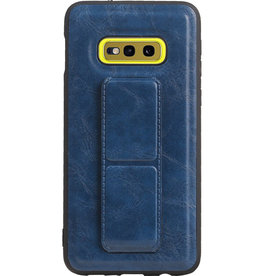 Grip Stand Hardcover Backcover pour Samsung Galaxy S10E Bleu