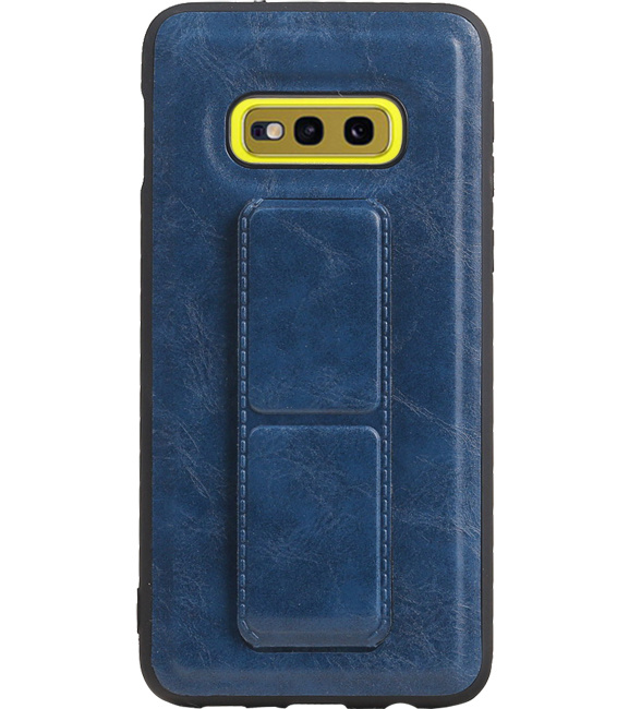 Grip Stand Hardcover Backcover pour Samsung Galaxy S10E Bleu