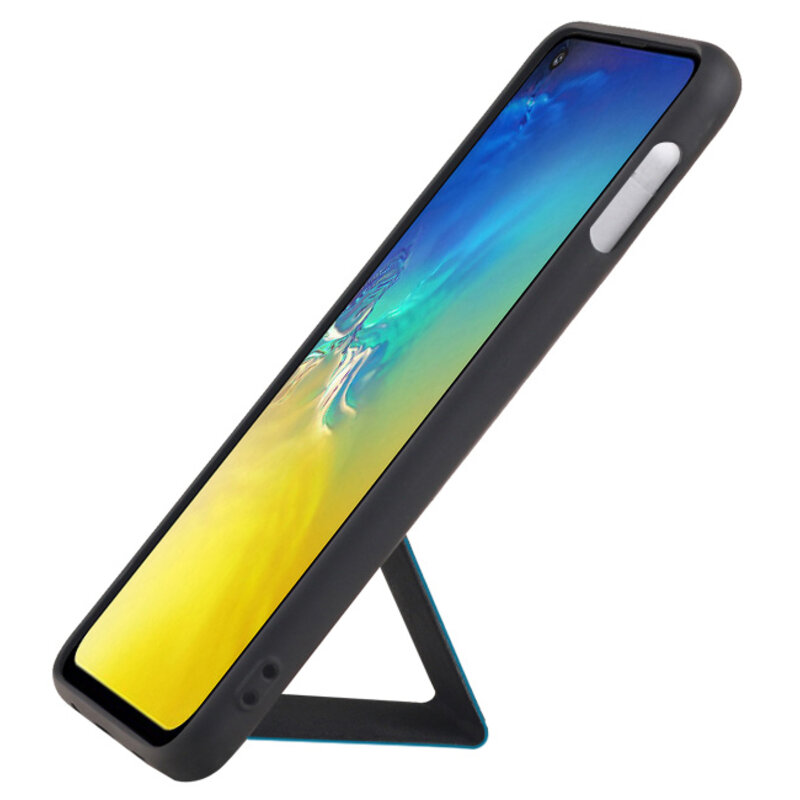 Grip Stand Hardcase Backcover für Samsung Galaxy S10E Blue
