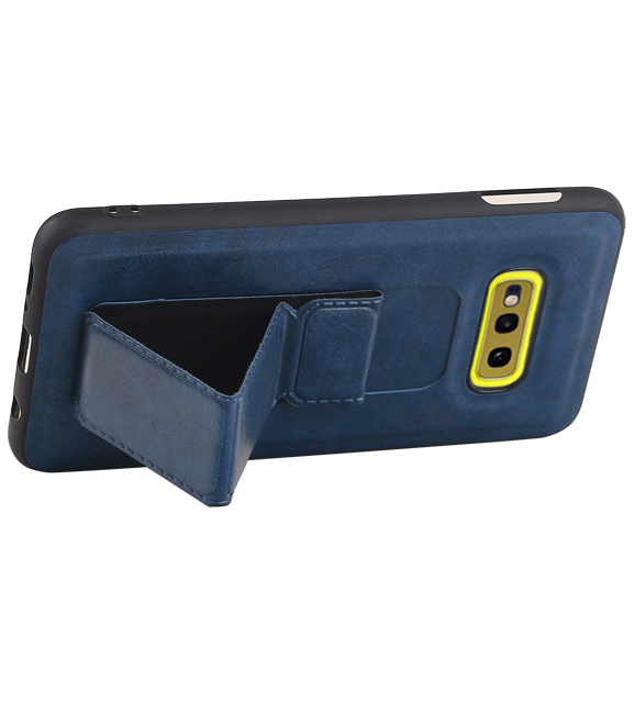 Grip Stand Hardcover Backcover pour Samsung Galaxy S10E Bleu