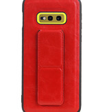 Grip Stand Hardcase Backcover para Samsung Galaxy S10E rojo