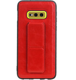 Grip Stand Back Cover rigido per Samsung Galaxy S10E Red