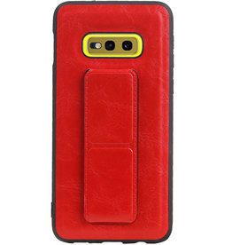 Grip Stand Back Cover rigido per Samsung Galaxy S10E Red