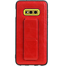 Grip Stand Back Cover rigido per Samsung Galaxy S10E Red