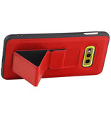 Grip Stand Hardcase Backcover voor Samsung Galaxy S10E Rood