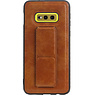 Grip Stand Backcover rigido per Samsung Galaxy S10E Brown