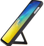 Grip Stand Hardcase Backcover voor Samsung Galaxy S10E Bruin