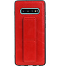 Grip Stand Back Cover rigido per Samsung Galaxy S10 Plus Red