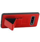 Grip Stand Hardcase Backcover voor Samsung Galaxy S10 Plus Rood