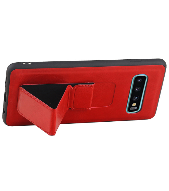 Grip Stand Hardcase Backcover für Samsung Galaxy S10 Plus Red