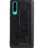 Grip Stand Hardcase Backcover voor Huawei P30 Zwart