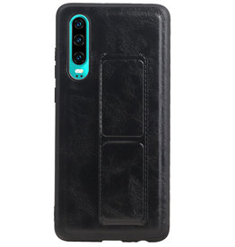 Grip Stand Hardcase Backcover voor Huawei P30 Zwart