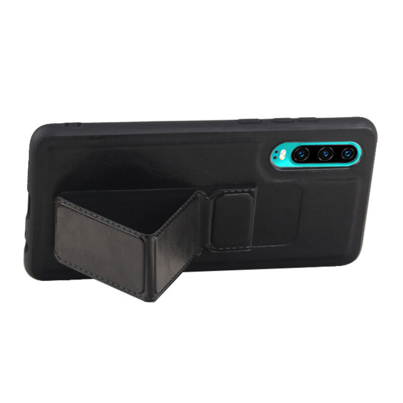 Grip Stand Hardcase Backcover for Huawei P30 Black