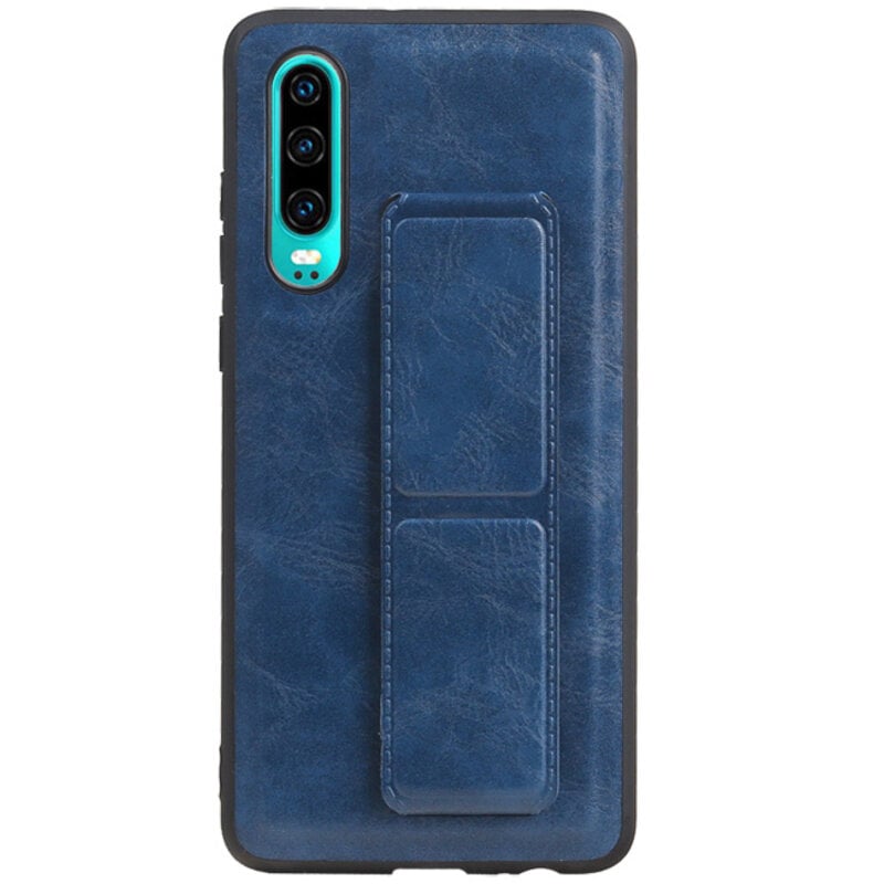 Grip Stand Hardcase Backcover for Huawei P30 Blue