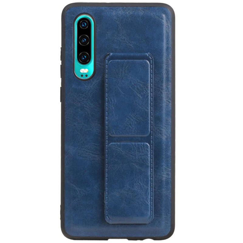 Grip Stand Hardcase Backcover für Huawei P30 Blue