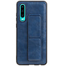 Grip Stand Hardcover Backcover pour Huawei P30 Bleu