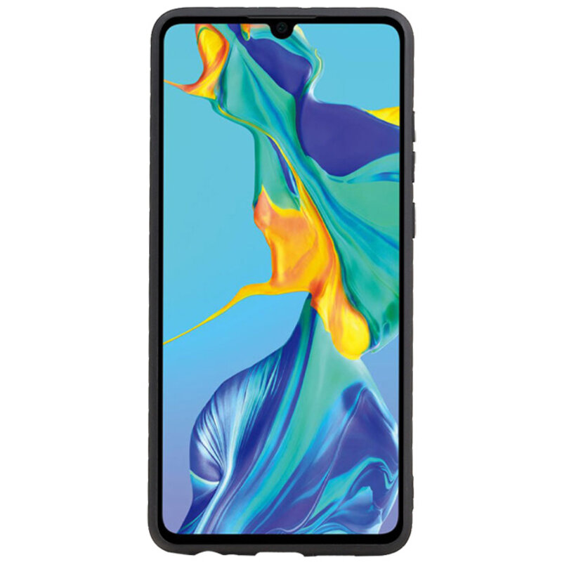 Grip Stand Hardcase Backcover voor Huawei P30 Blauw