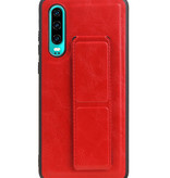 Grip Stand Hardcover Backcover pour Huawei P30 Rouge