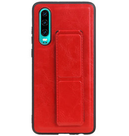 Grip Stand Hardcover Backcover pour Huawei P30 Rouge