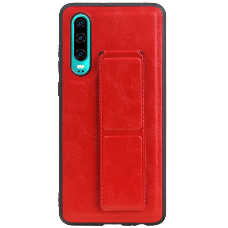 Grip Stand Hardcase Backcover para Huawei P30 rojo