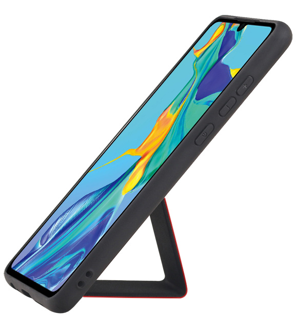 Grip Stand Hardcase Backcover para Huawei P30 rojo