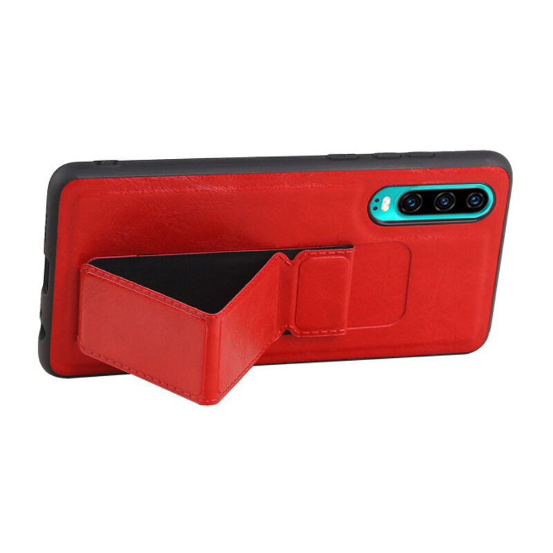 Grip Stand Hardcase Backcover for Huawei P30 Red