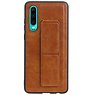 Grip Stand Hardcase Backcover for Huawei P30 Brown