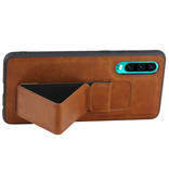 Grip Stand Hardcase Backcover for Huawei P30 Brown