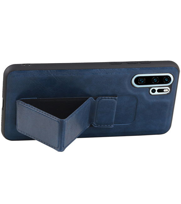 Grip Stand Hardcase Backcover voor Huawei P30 Pro Blauw