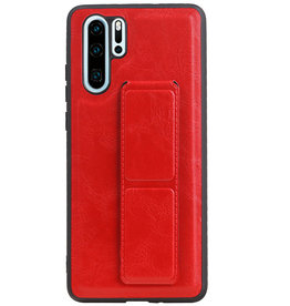 Grip Stand Hardcover Backcover pour Huawei P30 Pro Rouge