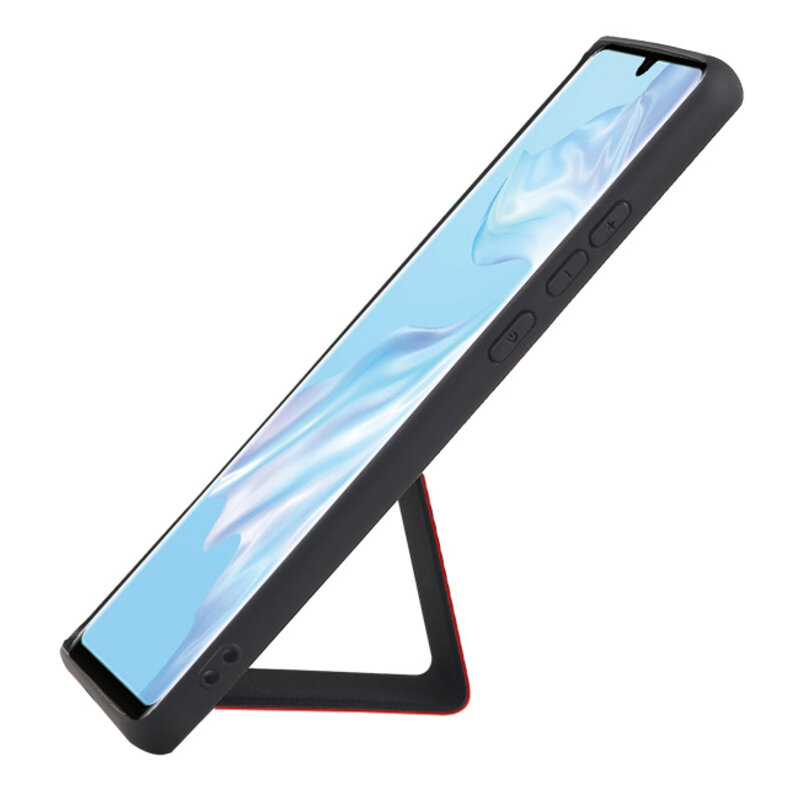 Grip Stand Hardcase Backcover for Huawei P30 Pro Red