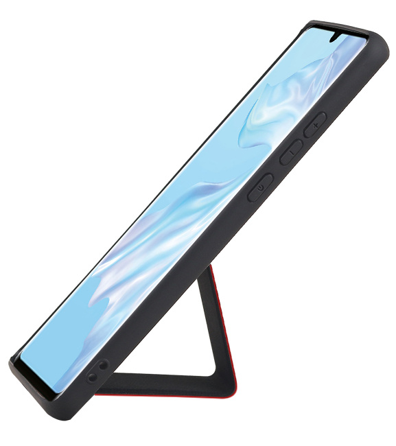 Grip Stand Hardcase Backcover voor Huawei P30 Pro Rood