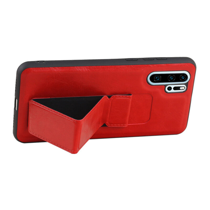 Grip Stand Hardcase Backcover voor Huawei P30 Pro Rood