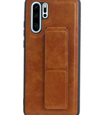 Grip Stand Hardcase Backcover para Huawei P30 Pro Marrón