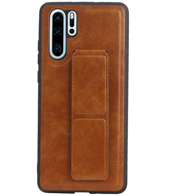 Grip Stand Hardcase Backcover for Huawei P30 Pro Brown