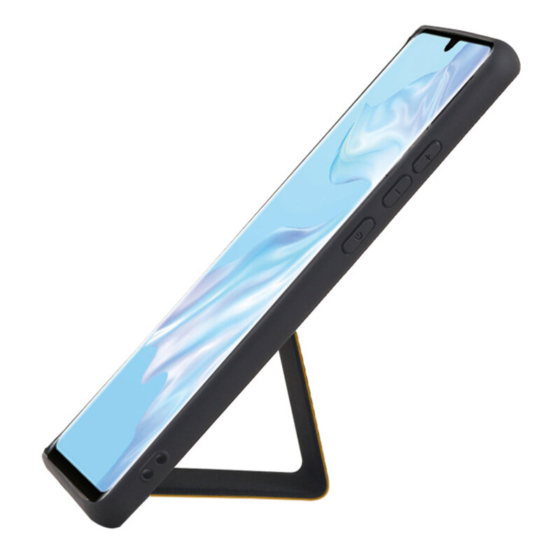 Grip Stand Hardcover Backcover pour Huawei P30 Pro Marron