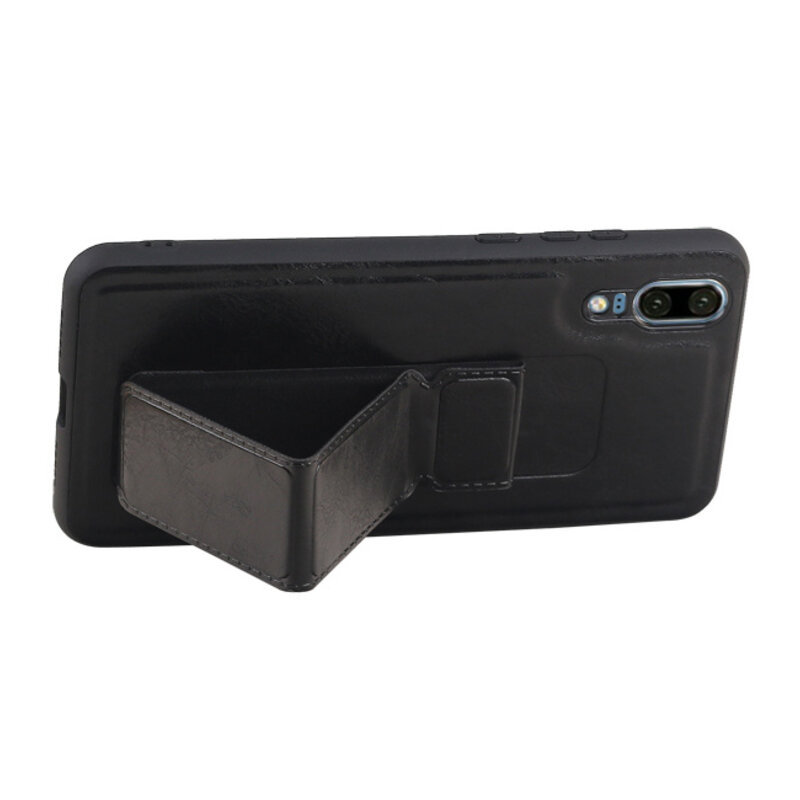 Grip Stand Hardcase Backcover para Huawei P20 negro
