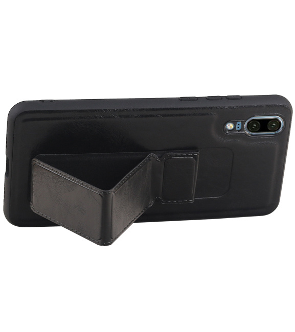 Grip Stand Hardcase Backcover für Huawei P20 Black