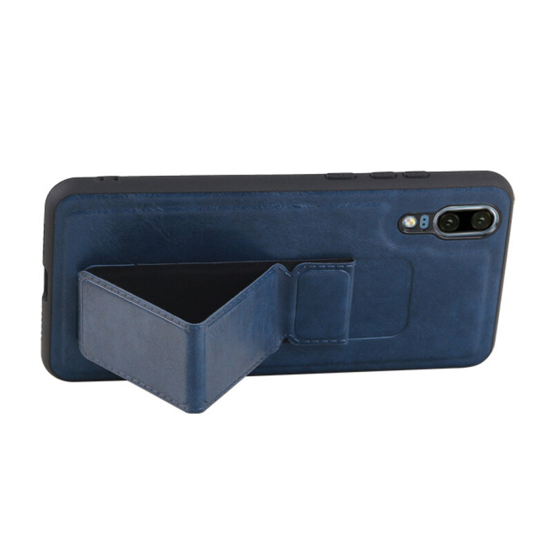 Grip Stand Hardcase Backcover voor Huawei P20 Blauw
