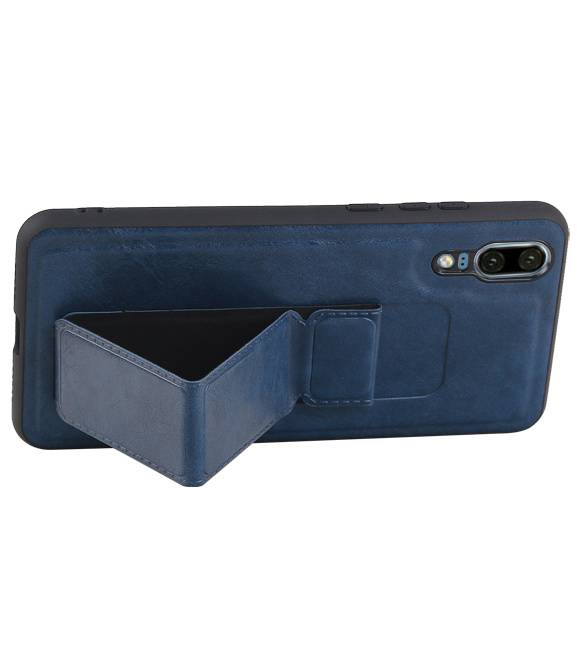 Grip Stand Hardcase Backcover for Huawei P20 Blue