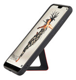 Grip Stand Hardcase Bagbeklædning til Huawei P20 Red